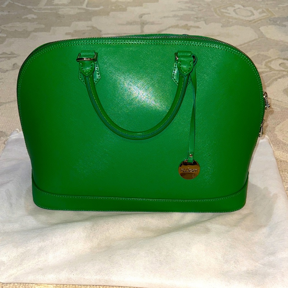 Green Leather Italian Designer Women's Handbag
